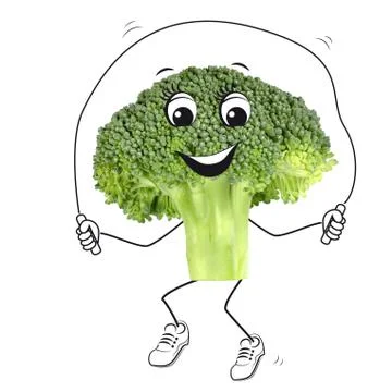 Sporting broccoli Stock-Illustration