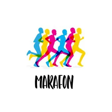 Sporting event marathon Stock Illustration
