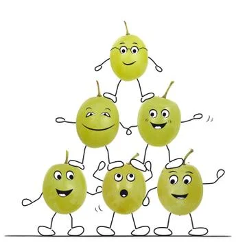 Sporting grapes Stock-Illustration