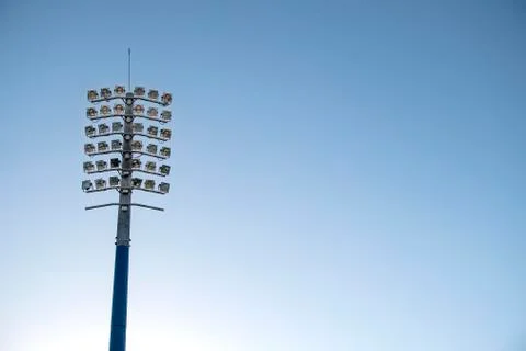 Sporting stadium light tower. Foto stock