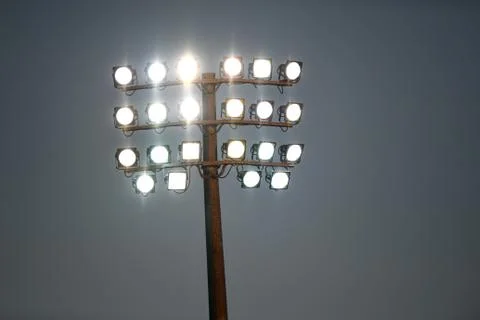 Sporting stadium light tower. Foto stock