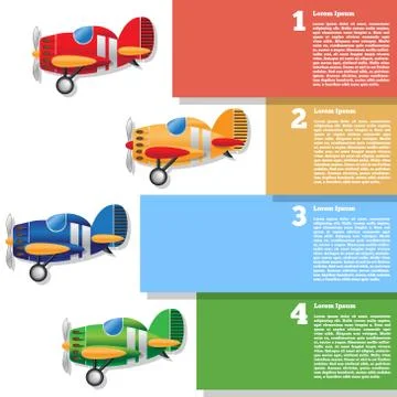 Sports airplanes. Stock Illustration