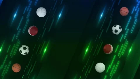 Sports Background Video Loops Green &amp; Blue Video stock 317802953