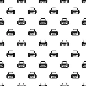 Sports bag pattern, simple style Illustrazione stock