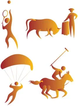 Sports collection Illustrazione stock