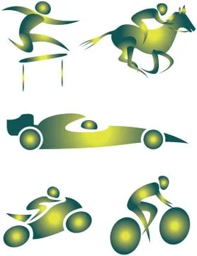 Sports collection Illustrazione stock