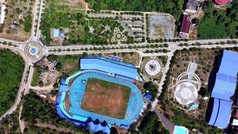 Sports Complex Grounds Bird Eye View Stadium Arena Puerto Princesa Stock Footage 331634140