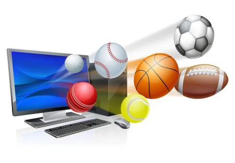 Sports computer app concept イラスト素材