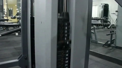 Sports equipment in a clean gym Stock Footage 247450737