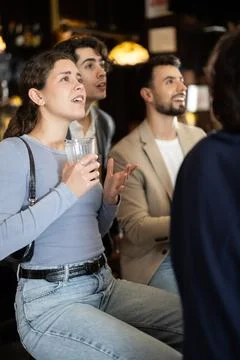 Sports fans react with defeat to changes in failure game Stock Photos