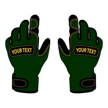 Sports gloves in the vector Stock Illustration
