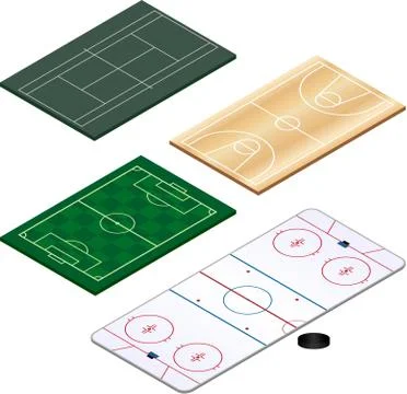 Sports grounds set Stock Illustration