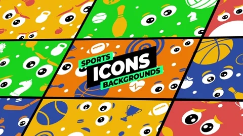 Sports Icons Backgrounds Stock After Effects