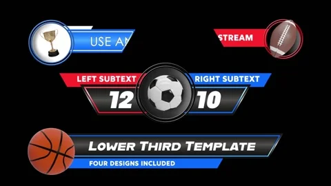 Sports Lower Thirds Stock After Effects