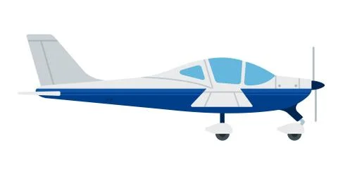 Sports monoplane vector flat material design isolated object on white background 스톡 일러스트