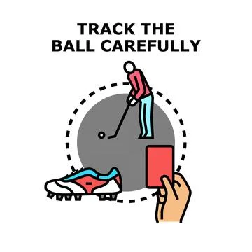 Sports rules vector concept with golf and red card 스톡 일러스트
