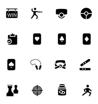 Sports Solid Vector Icons Illustrazione stock