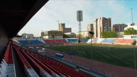 Sports stadium. The General plan Stock Footage 76076074