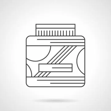 Sports supplements flat line vector icon 스톡 일러스트