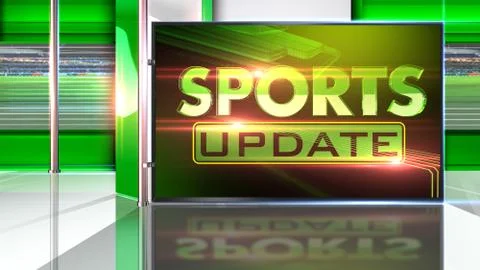 Sports update Virtual studio Illustrazione stock