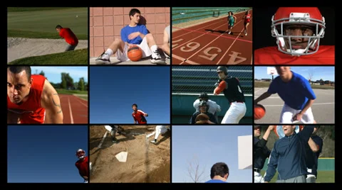 Sports video montage Stock Footage