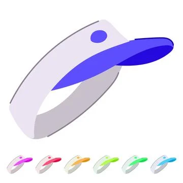 Sports visor cap vector cartoon graphic Stock Illustration