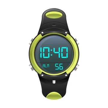 Sports watch isolated on white background Stock-Illustration