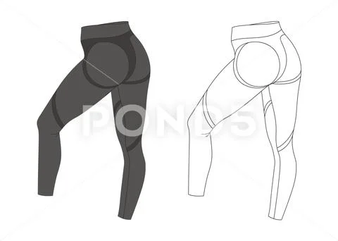 Leggings icon thin outline style design from Vector Image