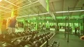 The sportsman doing exercise with dumbbells in the gym. slow motion HD Footage