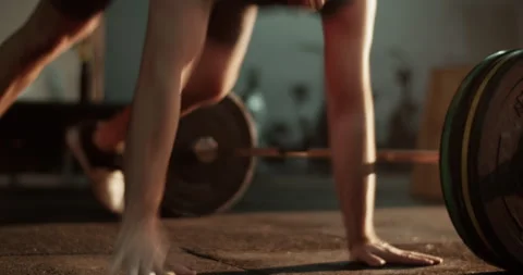 Sportsman doing pushups during workout at fitness club Video stock 272374414