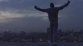 Sportsman is happy and proud that he became winner, strength and stability HD Footage
