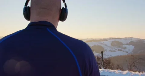 Sportsman Using Smart Watch Timer Before Start  Video stock 146540166