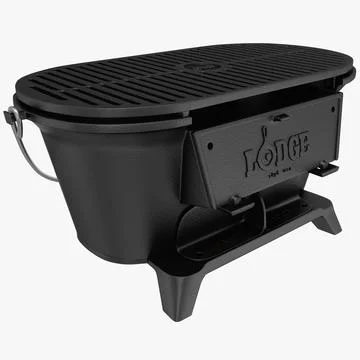 Lodge Logic Cast Iron Sportsman's Charcoal Grill