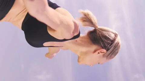 Sportswoman practicing discus Stock Footage 301670711