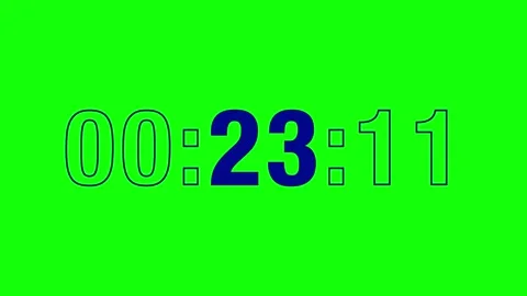 Sporty 30-Sec Navy Countdown Timer, Bold Athletic Style, Green Screen Background Stock Footage 340360316