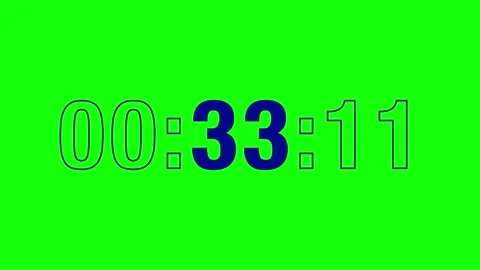 Sporty 40-Sec Navy Countdown Timer, Bold Athletic Style, Green Screen Background Stock Footage 341074701