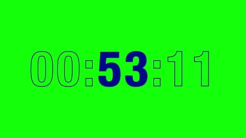 Sporty 60-Sec Navy Countdown Timer, Bold Athletic Style, Green Screen Background 스톡 동영상 340360328
