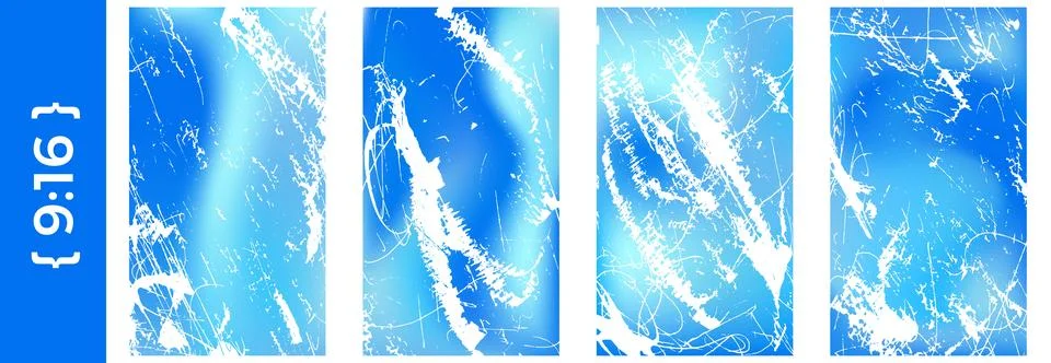 Sporty blue gradient background with scratch and grunge for social media. Sport Illustrazione stock