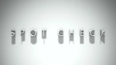 Spot check 3D title animation with shadows on a white background Stock Footage 297516375