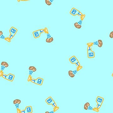 Spot cleaning dry cleaning vector seamless pattern Stock Illustration