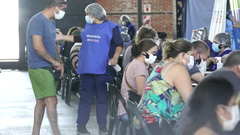Spot of COVID-19 testing in Argentina. Stock Footage 168034622