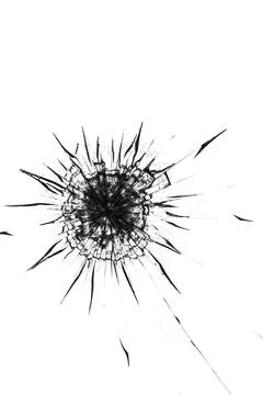 Spot of cracks, texture on white smartphone screen. Broken phone screen Stock Illustration
