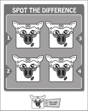 Spot the difference black libra Stock Illustration