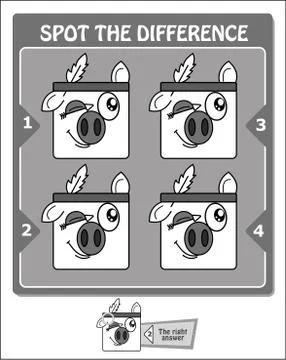 Spot the difference black sagittarius Illustrazione stock