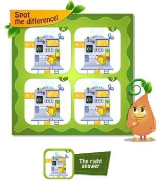 Spot the difference device Stock Illustration