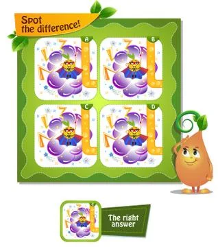 Spot the difference super Stock Illustration