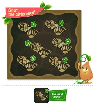 Spot the difference test 3 Illustrazione stock