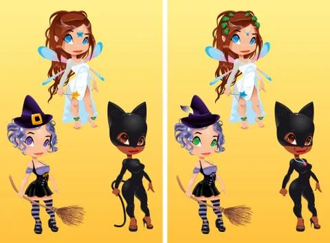 Spot the differences. Stock-Illustration