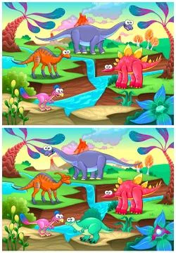 Spot the differences Illustrazione stock