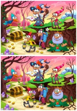 Spot the differences Stock Illustration